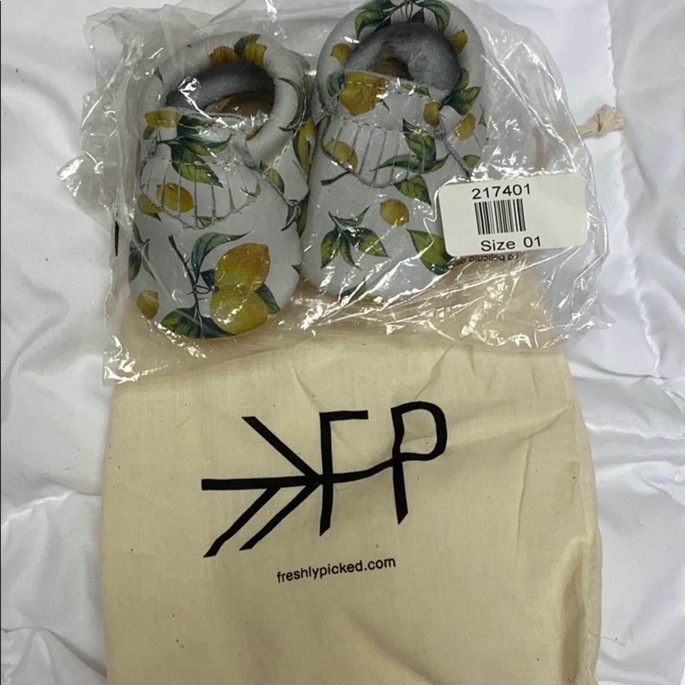 Freshly Picked “Lemonade” Moccasins- Size 1